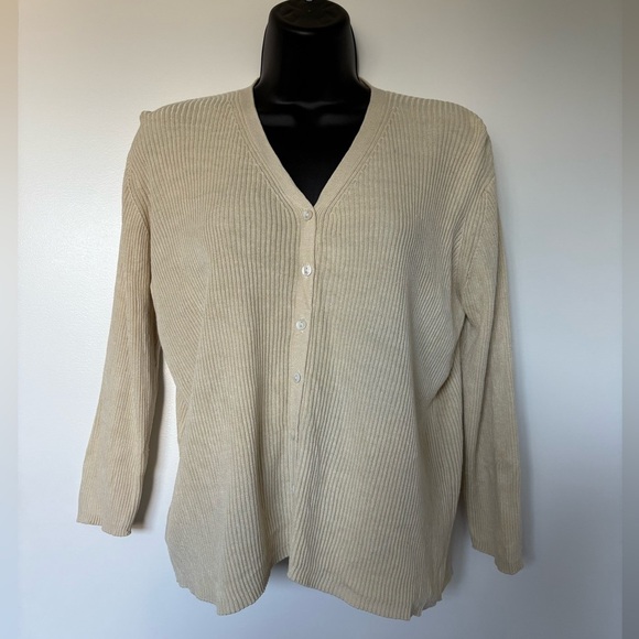 August Silk Butter Yellow Cardigan | Size Medium - Picture 3 of 7